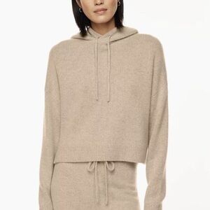 Aritzia cashmere hoodie brown